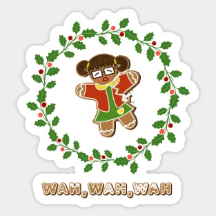 Funny Latinx Ugly Christmas Gingerbread Chillona Pan Dulce Sticker